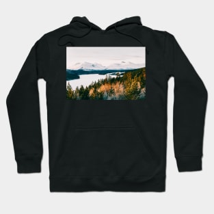 Majestic Peaks of Rondane National Park in Warm Winter Light Shot on Film Hoodie